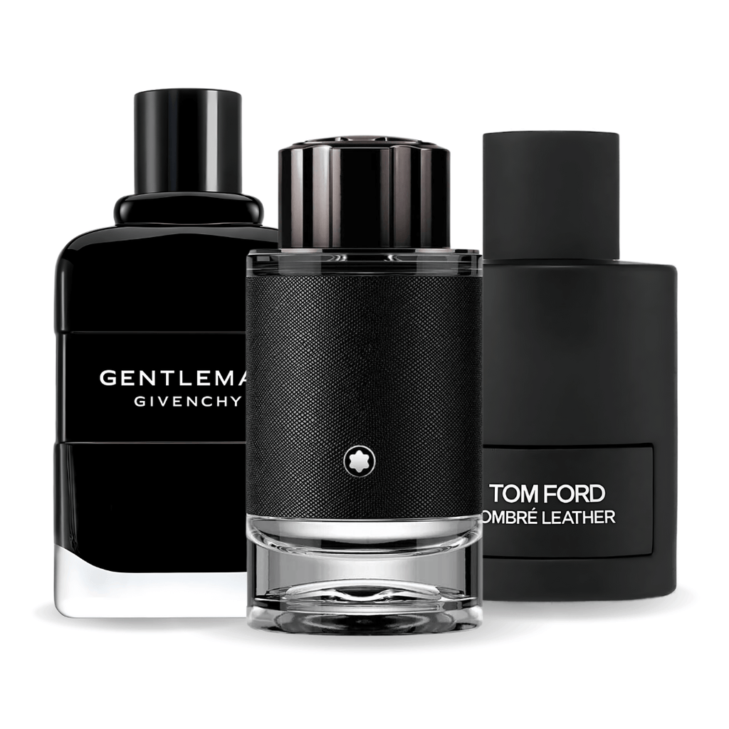 Combo de 3 perfumes Tom Ford Ombre Leather,  Givenchy Gentleman, Montblanc Explorer 100ml